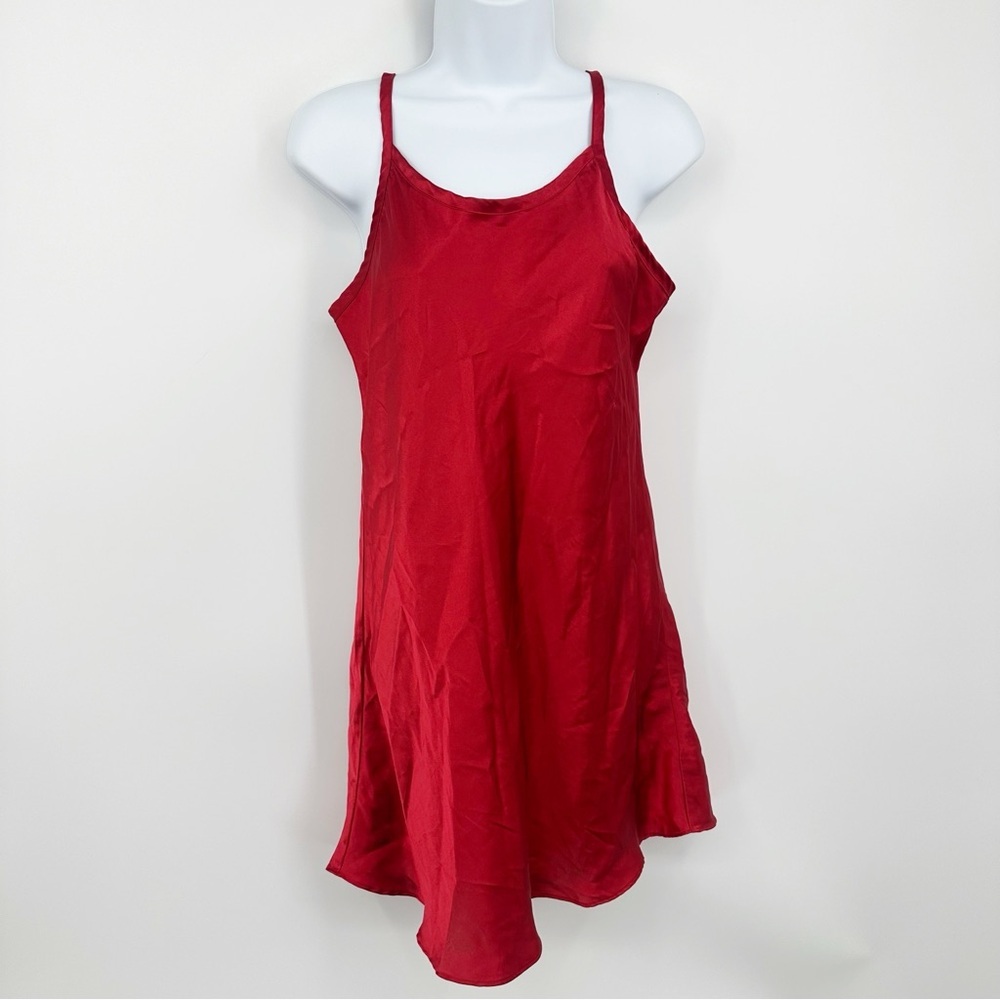 Vintage Y2K Red Mini Slip Dress Size Small Sexy Gilligan & O'Malley